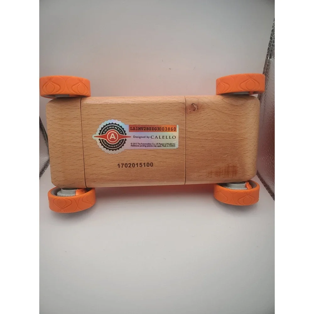 Automoblox M9 Sport Van Wooden Toy Car Orange Calello Modular 2015 1702015100